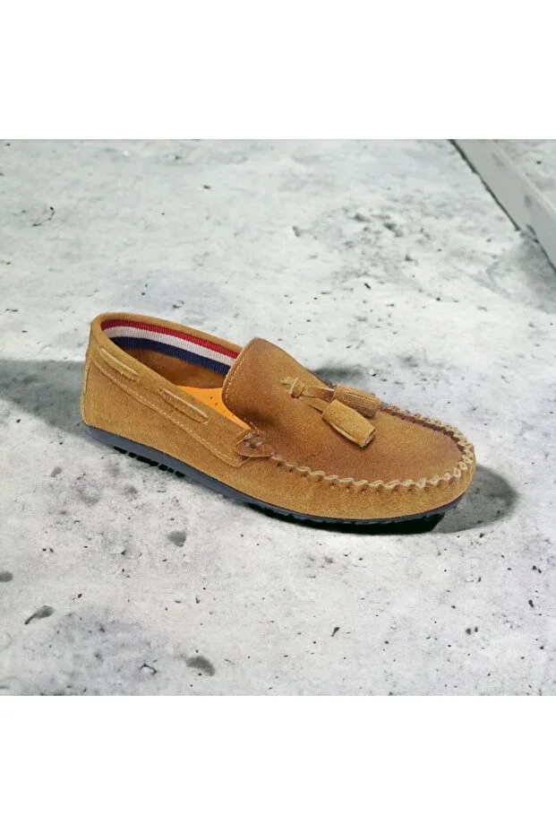 Детские туфли-лодочки для мальчиков из замши Patik Bebe, Suede Tan — фото 4