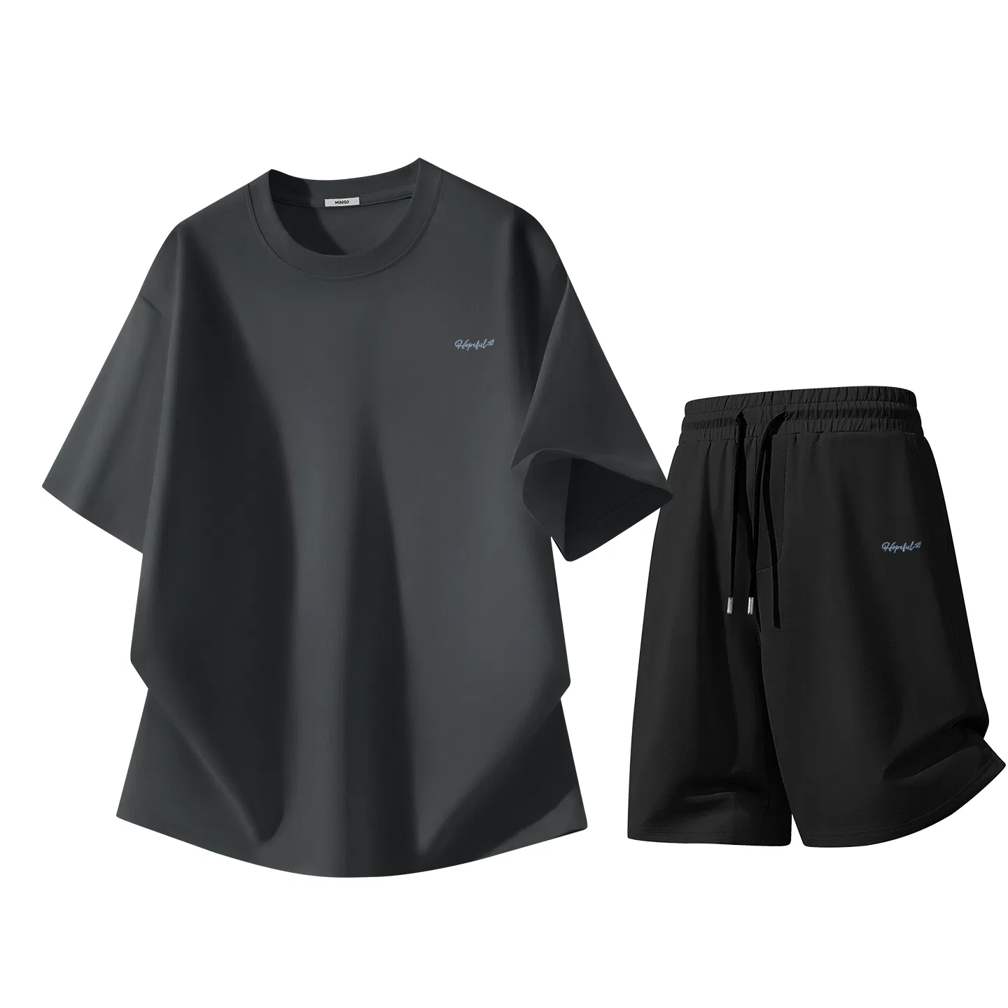 Детский спортивный костюм с логотипом Flying to Hope MINISO, Dark Gray Black