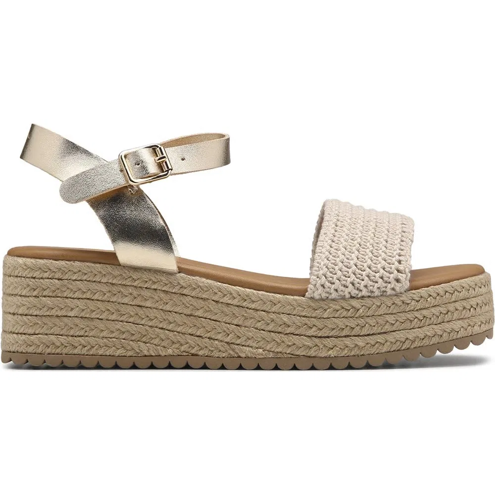 Детские сандалии на танкетке J-Reefy Steve Madden, Natural/Gold — фото 2