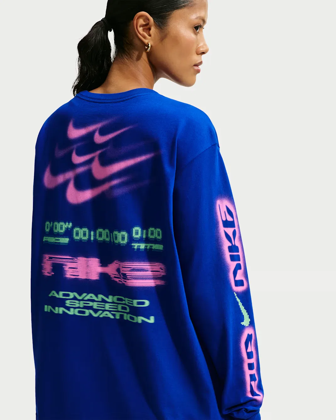Женская футболка с длинными рукавами свободного кроя Nike Sportswear Classic, Old Royal — фото 2