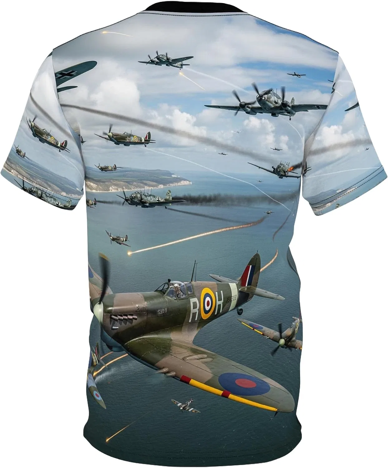 Унисекс футболка с принтом Battle of Britain, Black — фото 2