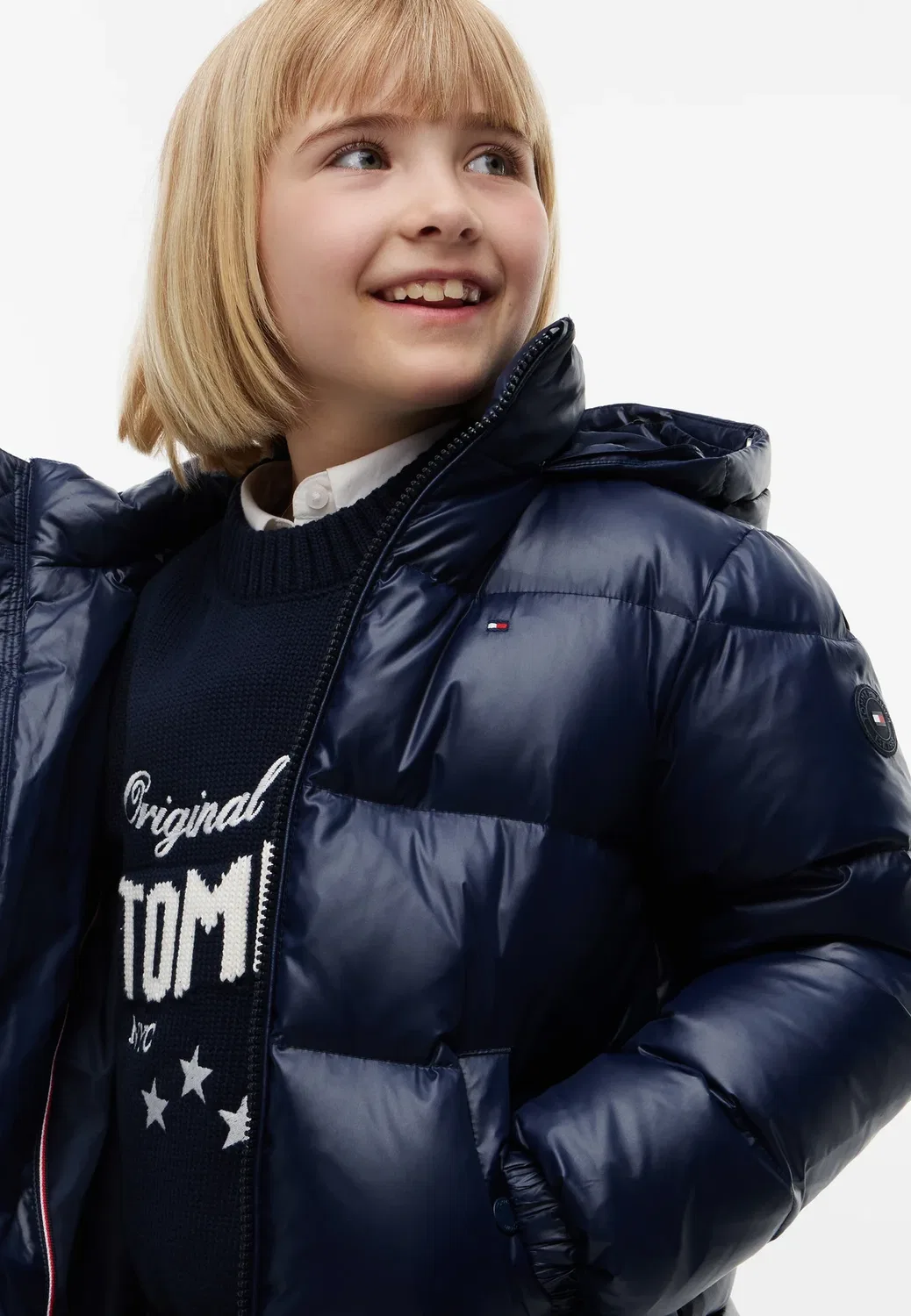Незаменимая пуховая куртка унисекс Tommy Hilfiger, Dark Blue — фото 4