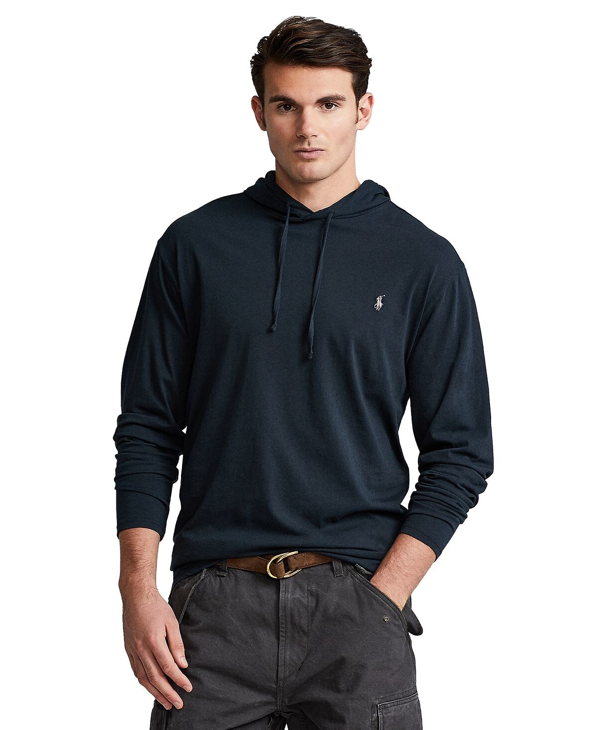 Мужская футболка с капюшоном из джерси большого и высокого роста Polo Ralph Lauren, мульти — фото 2