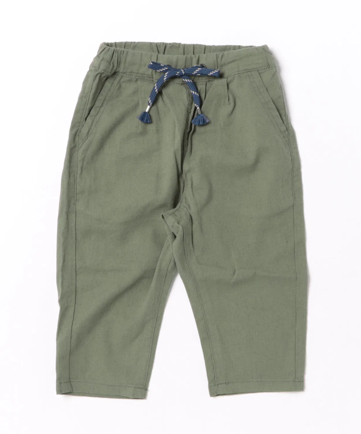 Детские брюки из льна и вискозы 7/8 L.COPECK, Khaki