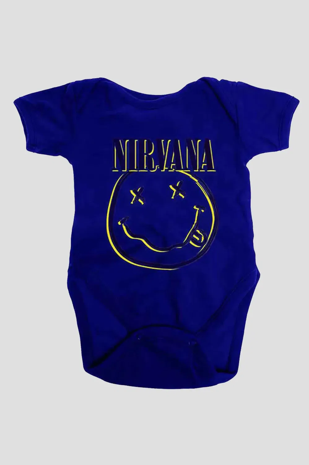 Детский боди-комбинезон с принтом Inverse Grunge Smile Nirvana, Blue