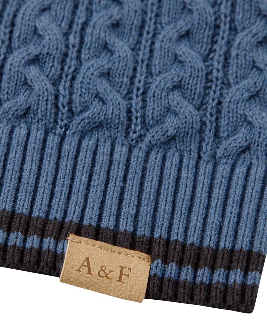 Детский свитшот с косами, с длинным рукавом abercrombie kids, Moonlight Blue — фото 3
