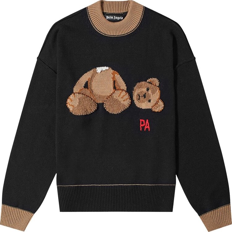 

Свитер Palm Angels PA Bear Sweater 'Black/Brown', черный