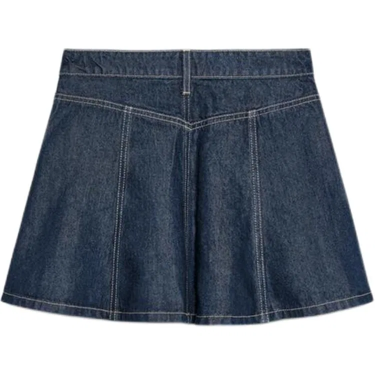 Женская джинсовая мини-юбка Dark Indigo Cyan ZARA — фото 3