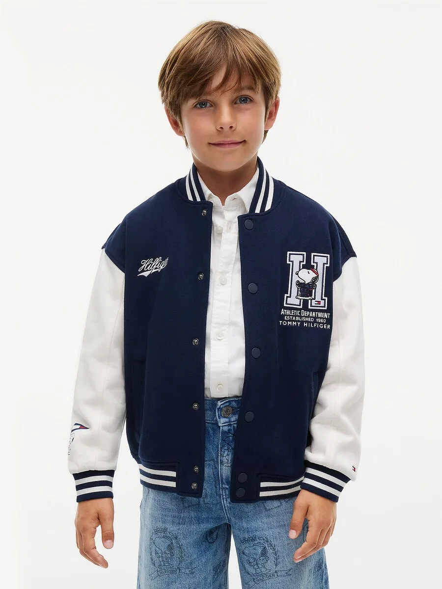 Куртка TOMMY HILFIGER Between-Season 'PEANUTS' темно-синего цвета — фото 2