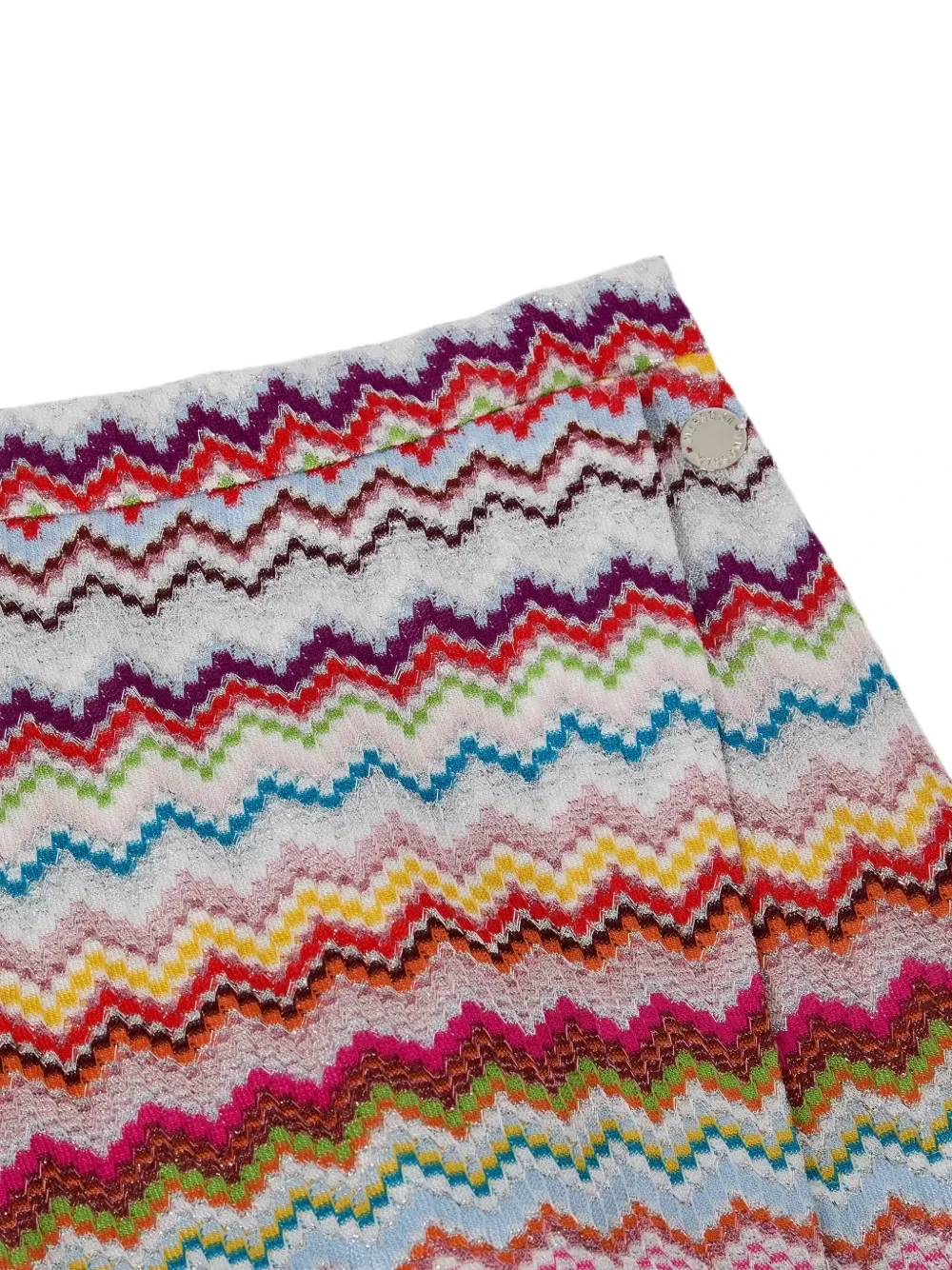 Юбка с запaхом и зигзагообразным узором Missoni Kids, бежевый — фото 3