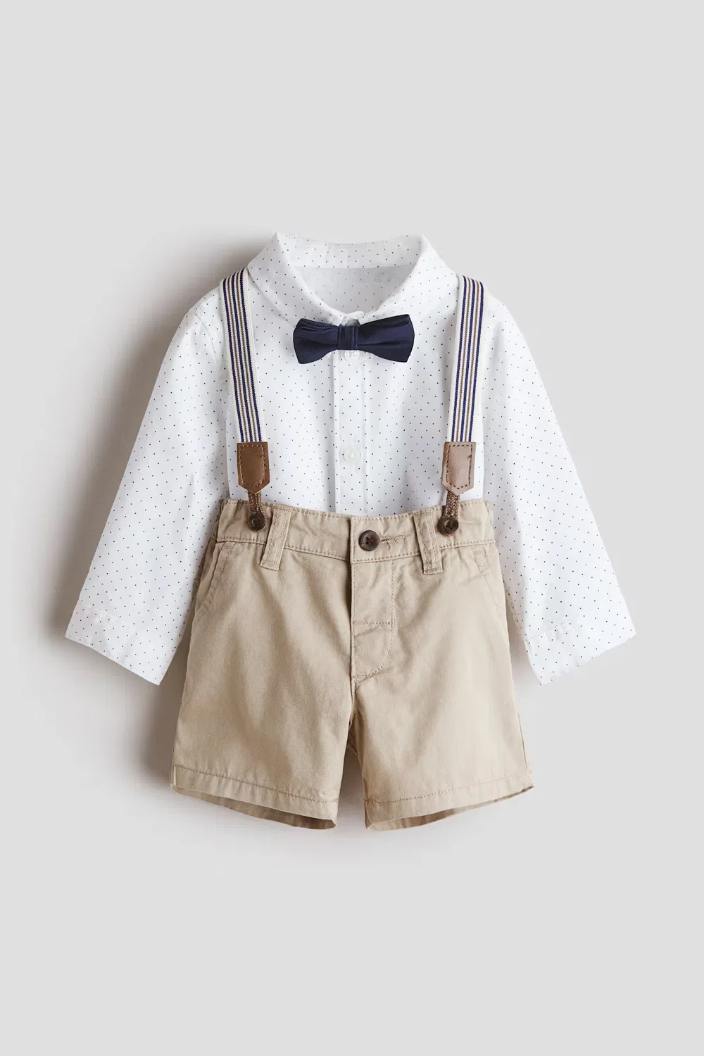 Комплект для выхода в свет из 3 предметов H&M, Beige/Gepunktet