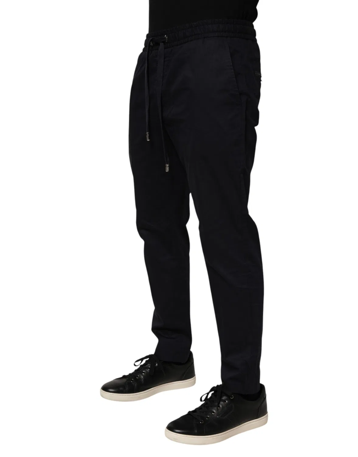 Мужские джоггеры на резинке с кулиской с логотипом Jogger Pants Dolce & Gabbana, Black — фото 3