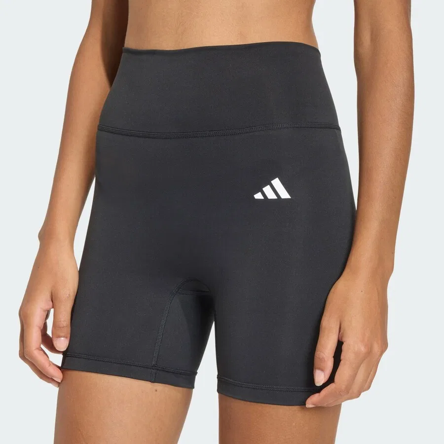 Спортивные брюки-скинни ADIDAS PERFORMANCE 'Optime Essentials' черного цвета — фото 4