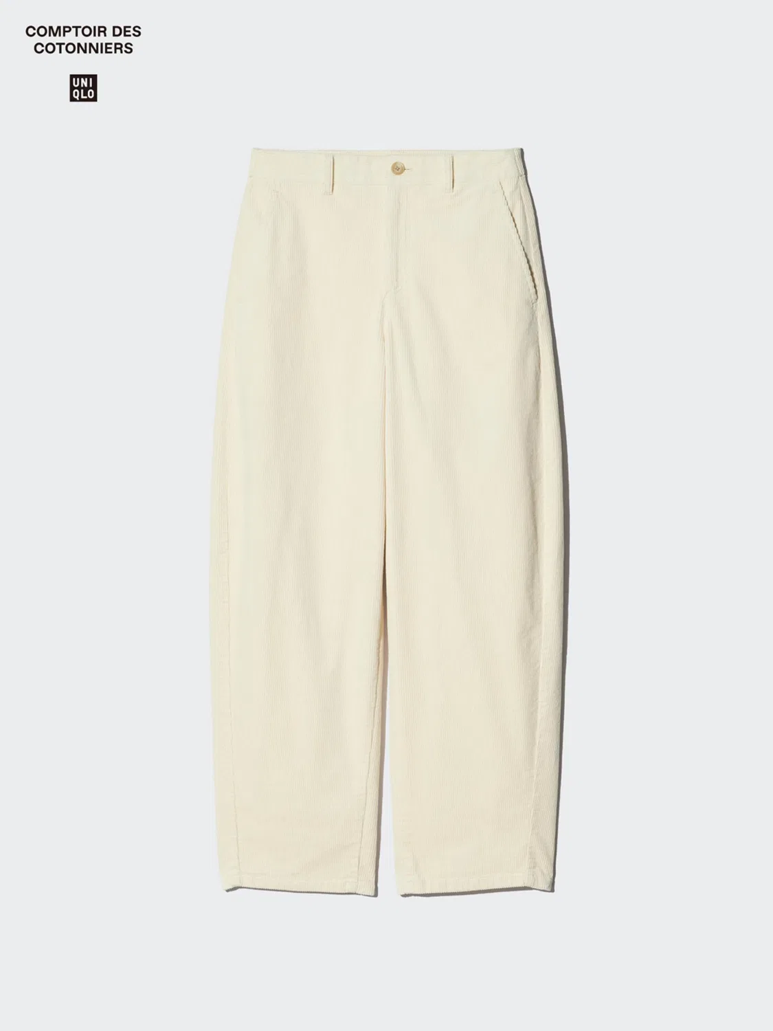 Брюки вельветовые свободного кроя Uniqlo, черный — фото 4