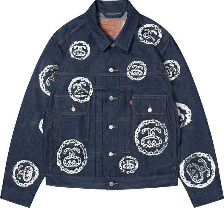 

Куртка Stussy x Denim Tears Type 2 Jacket 'Raw', синий