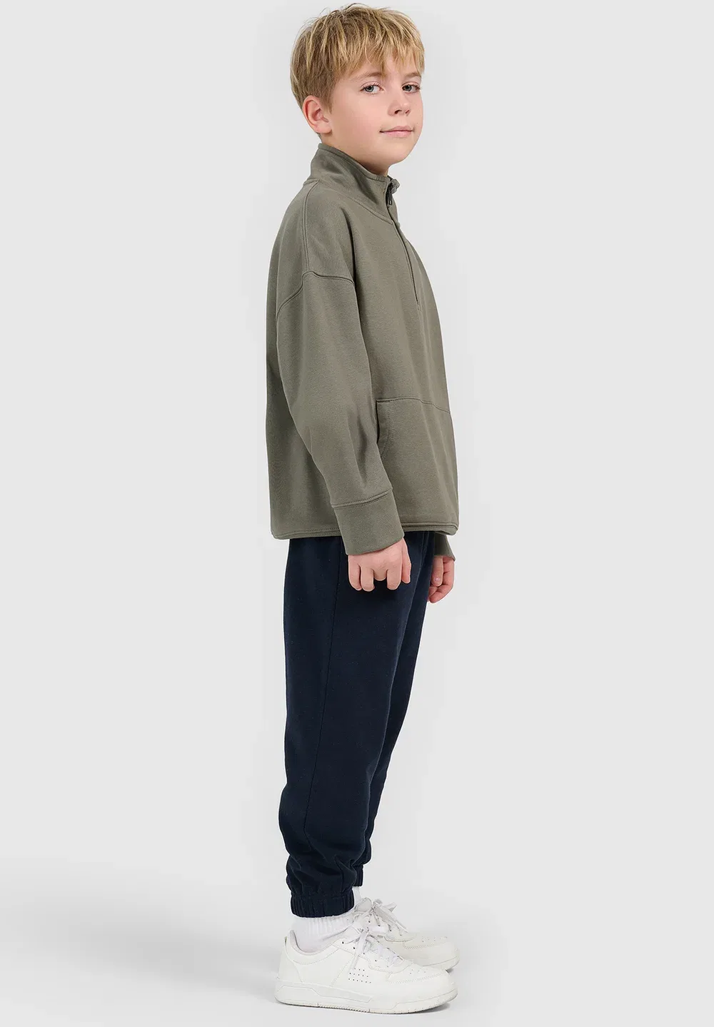 Spodnie dresowe joggery chłopięce - czarne 122 (6-7 лат) - спортивные штаны 4F, Navy — фото 4
