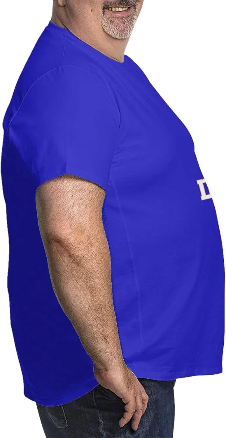 Мужская свободная футболка с круглым вырезом Custom Picture T-shirts for Big and Tall Men, Blue — фото 4