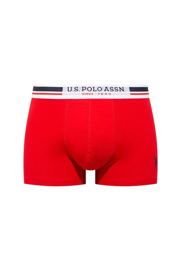 Мужские боксеры с принтом 3 шт U.S. Polo Assn., Navy Blue - Red - Gray Melange — фото 3