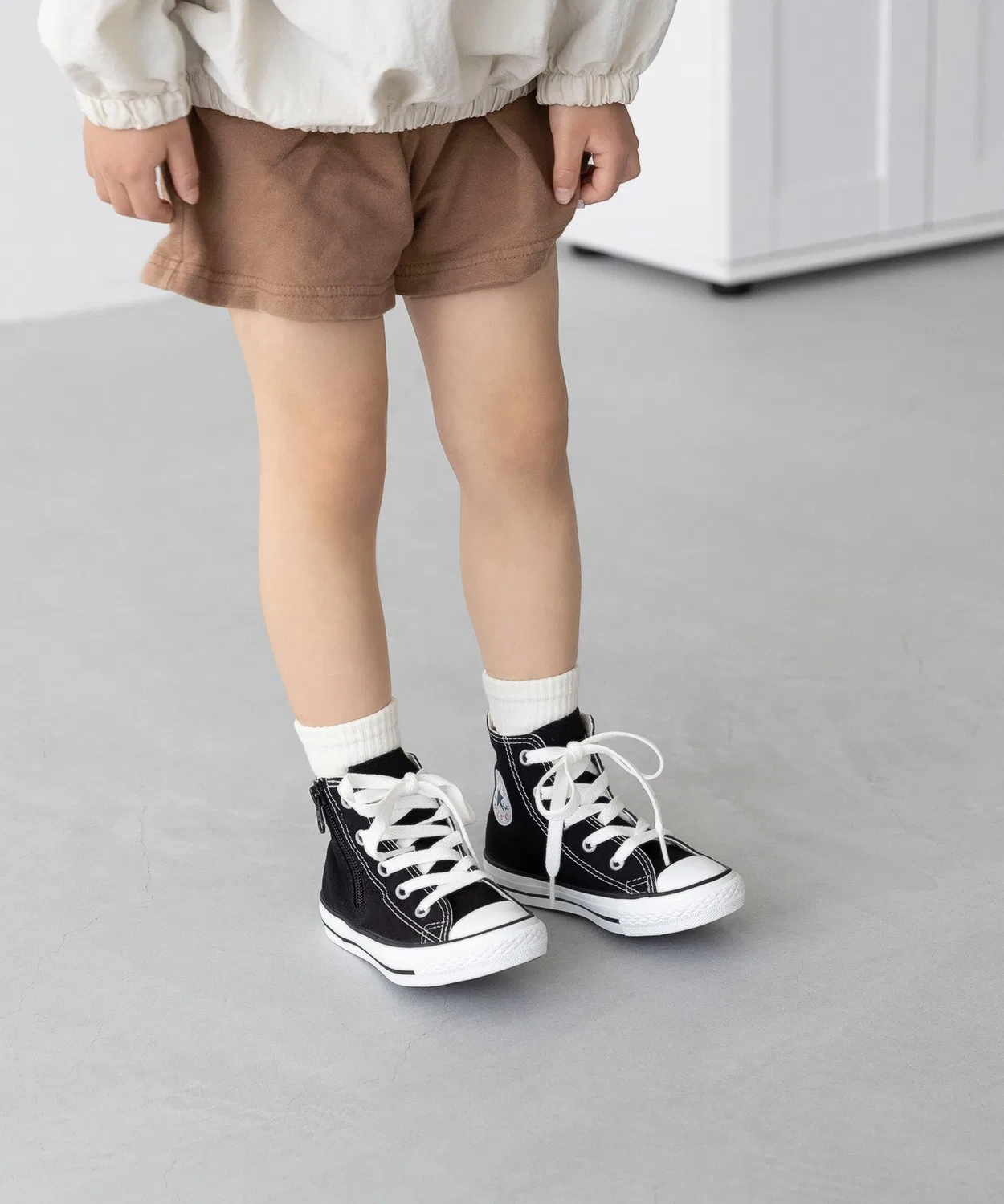Детские кроссовки-высокие с брендовым логотипом CONVERSE, Белый — фото 3