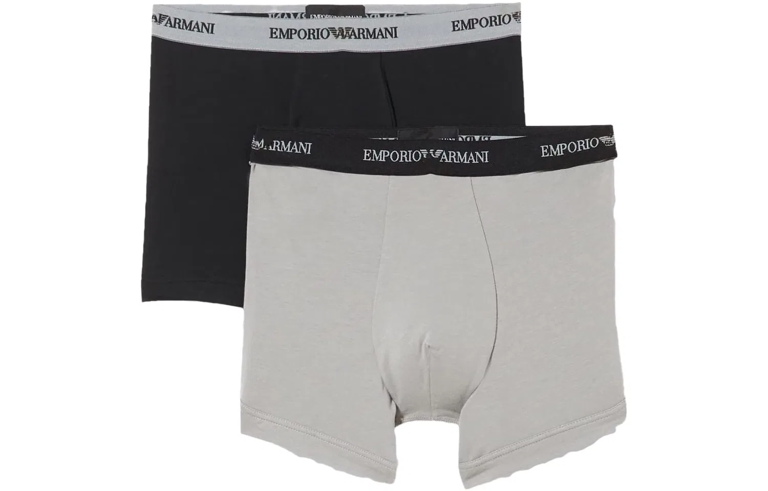 Мужские боксеры 2 шт. EMPORIO ARMANI, Black/Gray