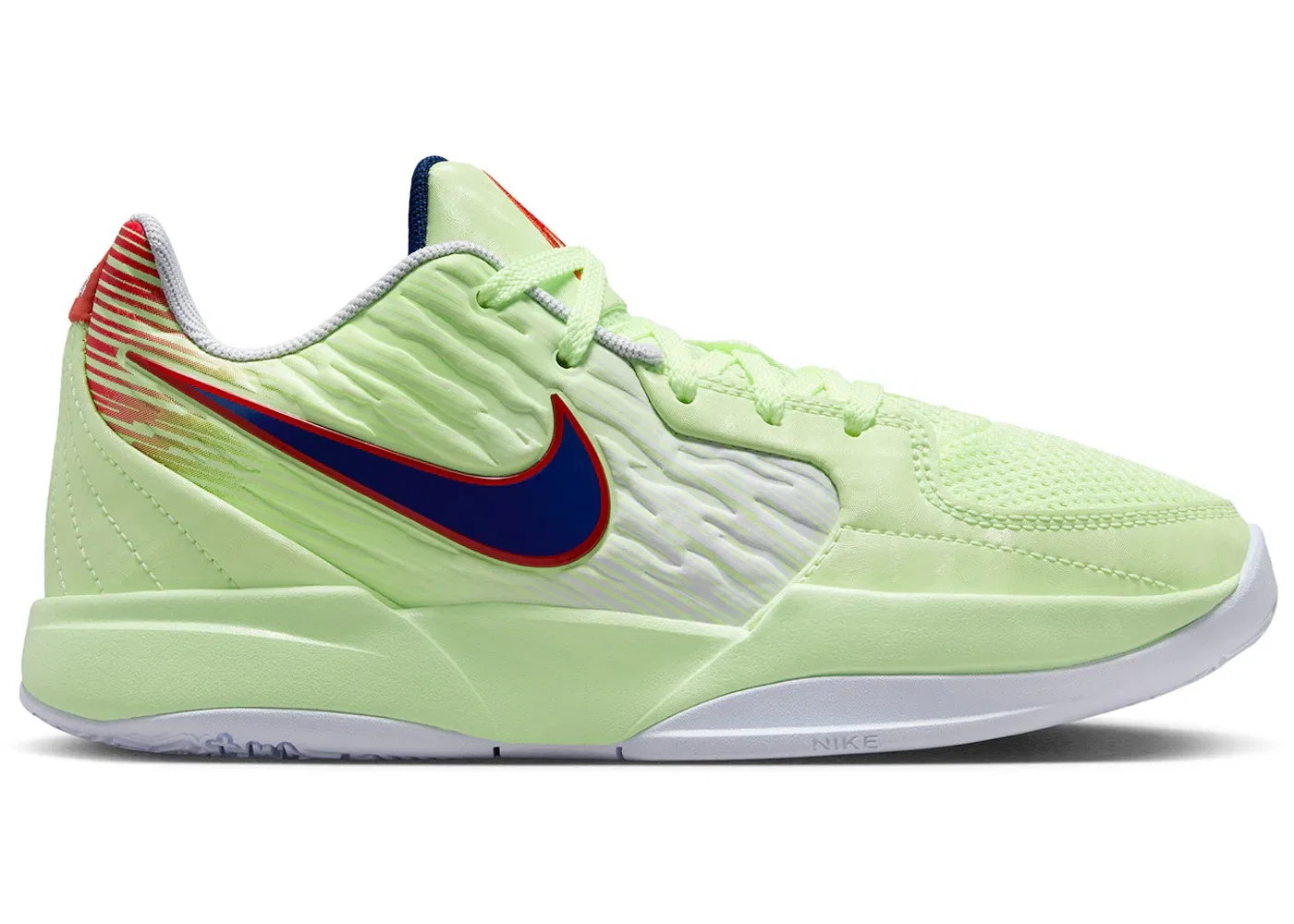 Детские кроссовки для мальчиков с шнуровкой Nike Ja 2 Nike, Barely Volt/Football Grey/Picante Red/Blue Void
