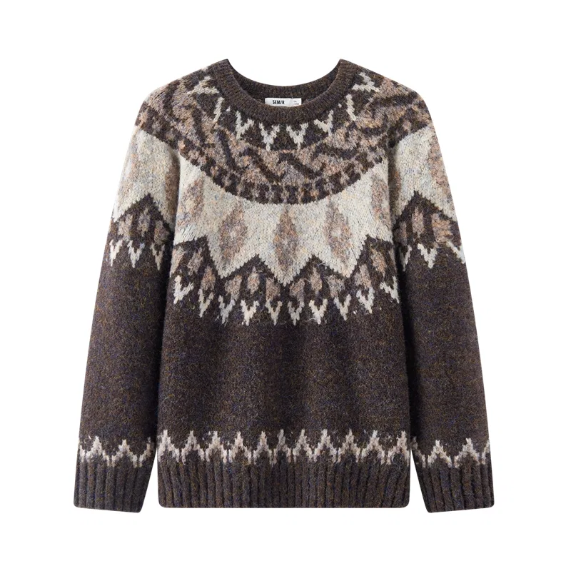 Детский свитер с круглым вырезом Other, Semir, Coffee Tone 00355