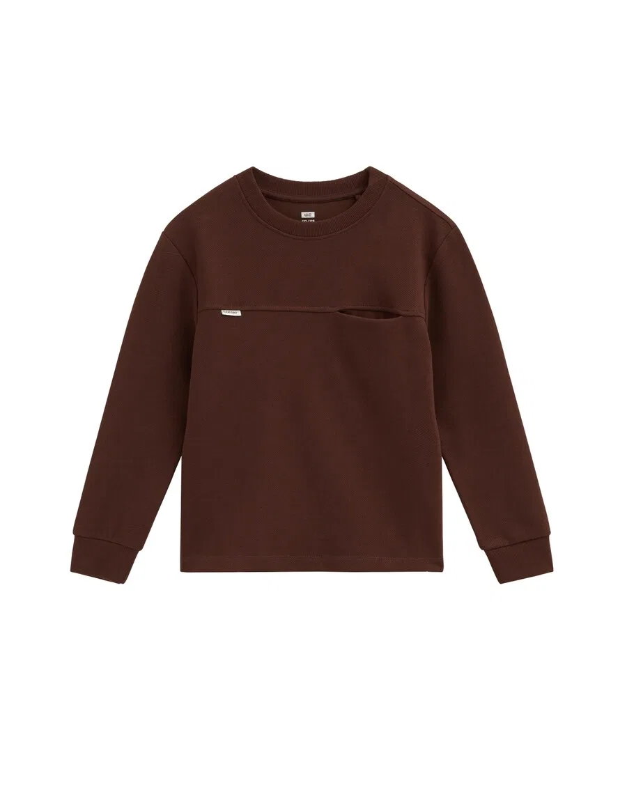 Топ WE Fashion коричневого цвета