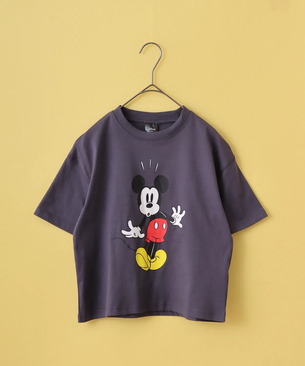 Детская футболка оверсайз с принтом MICKEY MOUSE, серый