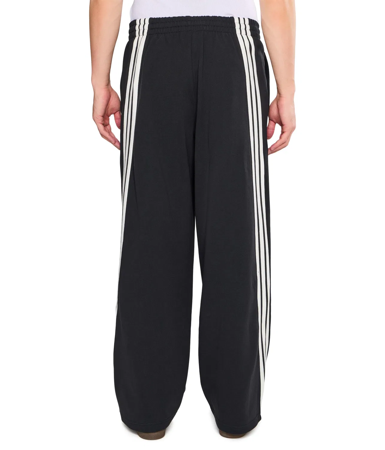 Комплект широких брюк с тремя полосками Adidas, Black/Off-White — фото 4