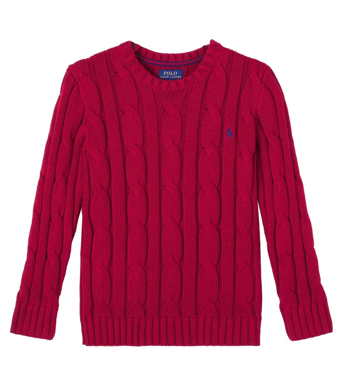 Свитшот с узором косы Polo Ralph Lauren Kids, красный