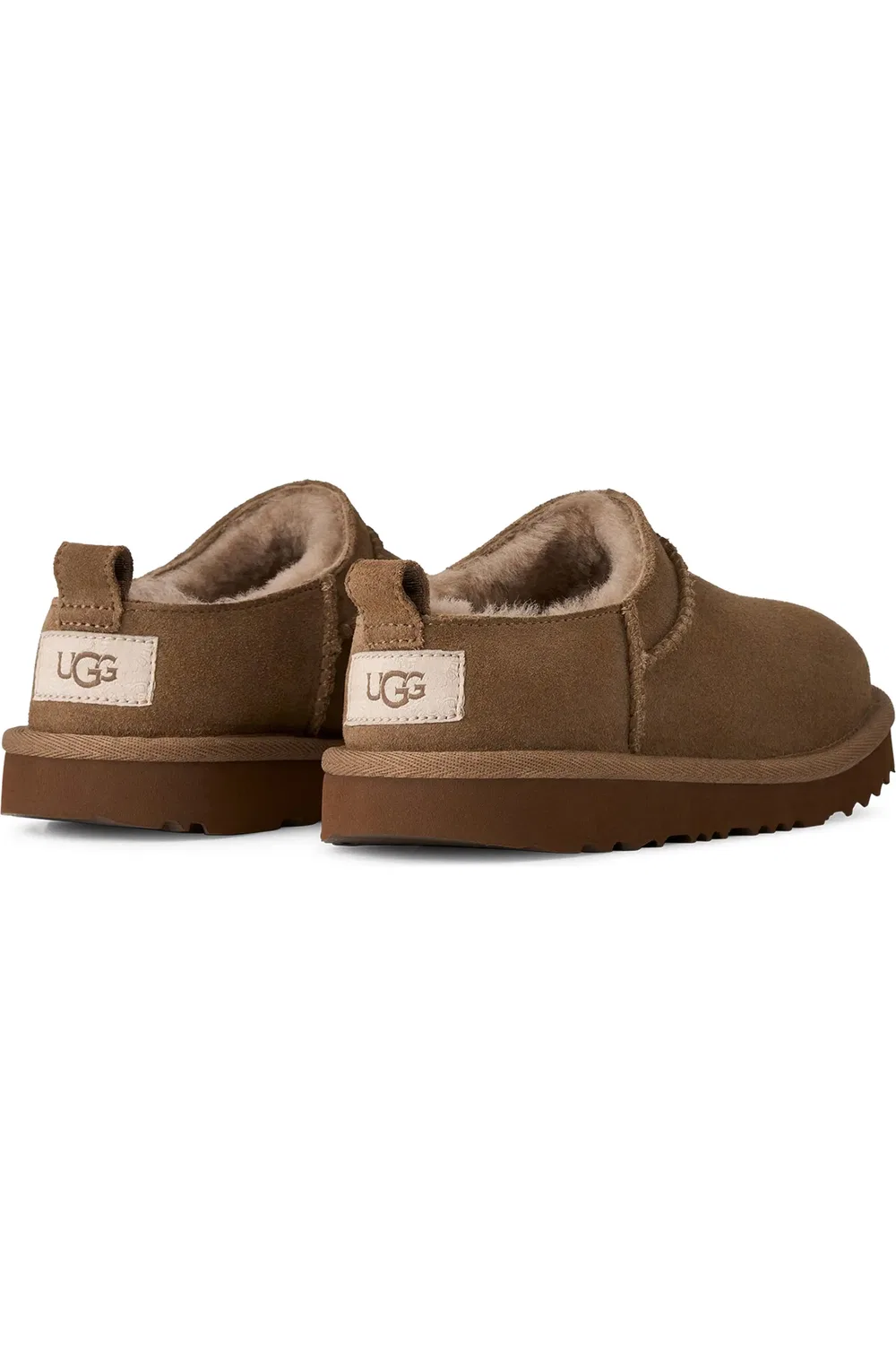 Детские тапочки водоотталкивающие Classic Micro Leather UGG, Light Bronze — фото 2