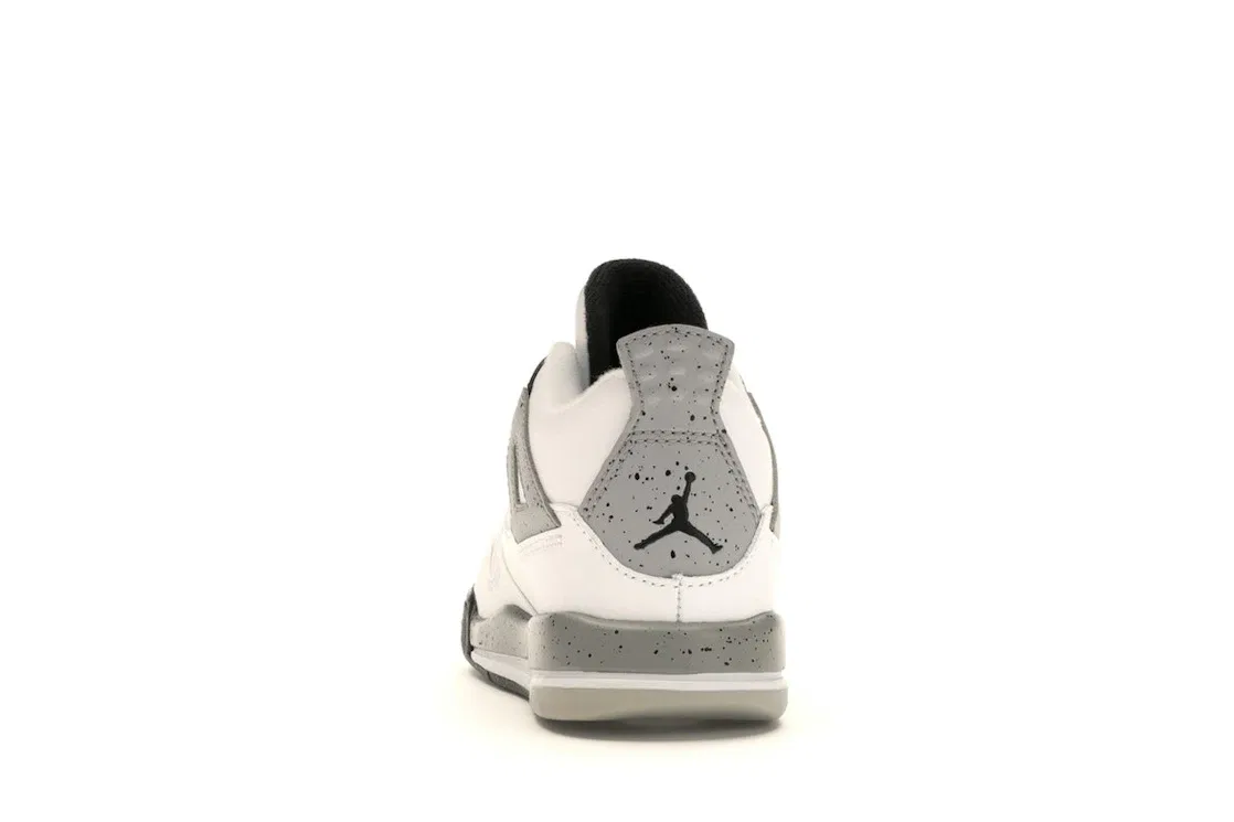 Детские кроссовки Lifestyle Jordan 4 Retro White Cement (2016) (TD) Jordan, White/Fire Red-Black-Tech Grey — фото 4