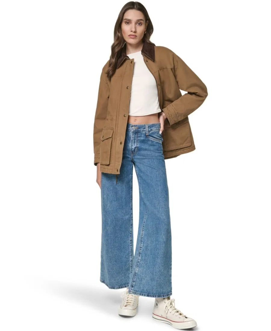 Джинсовое пальто с вельветовым воротником Levi's, Brown — фото 2