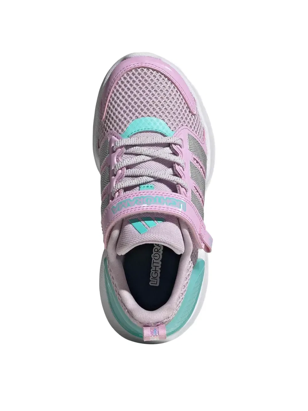 Сетчатые кроссовки на липучке Adidas Kids, розовый — фото 4