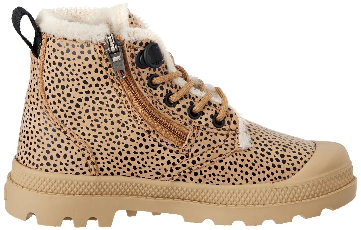 Детские ботинки для девочек на молнии Pampa Hi Zip Wool Palladium, Dear Brown Safari — фото 4