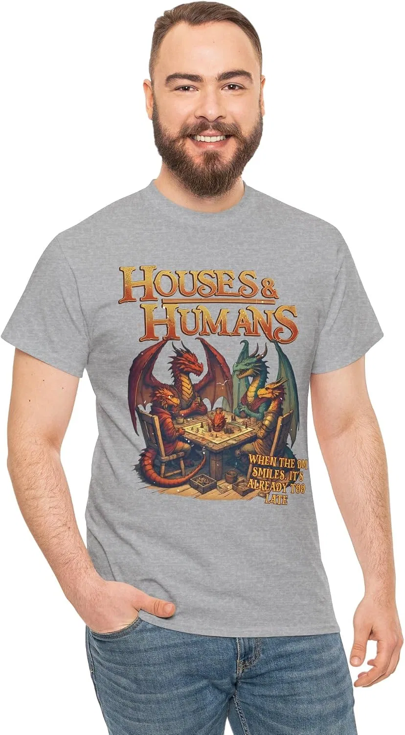 Мужская футболка с принтом Houses and Humans Role-Playing Tee, серый меланж — фото 2