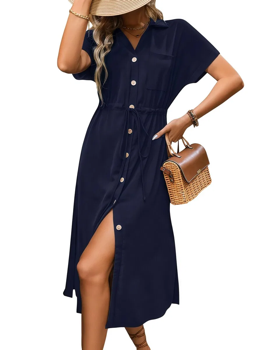 Платье Yesfashion темно-синего цвета — фото 4