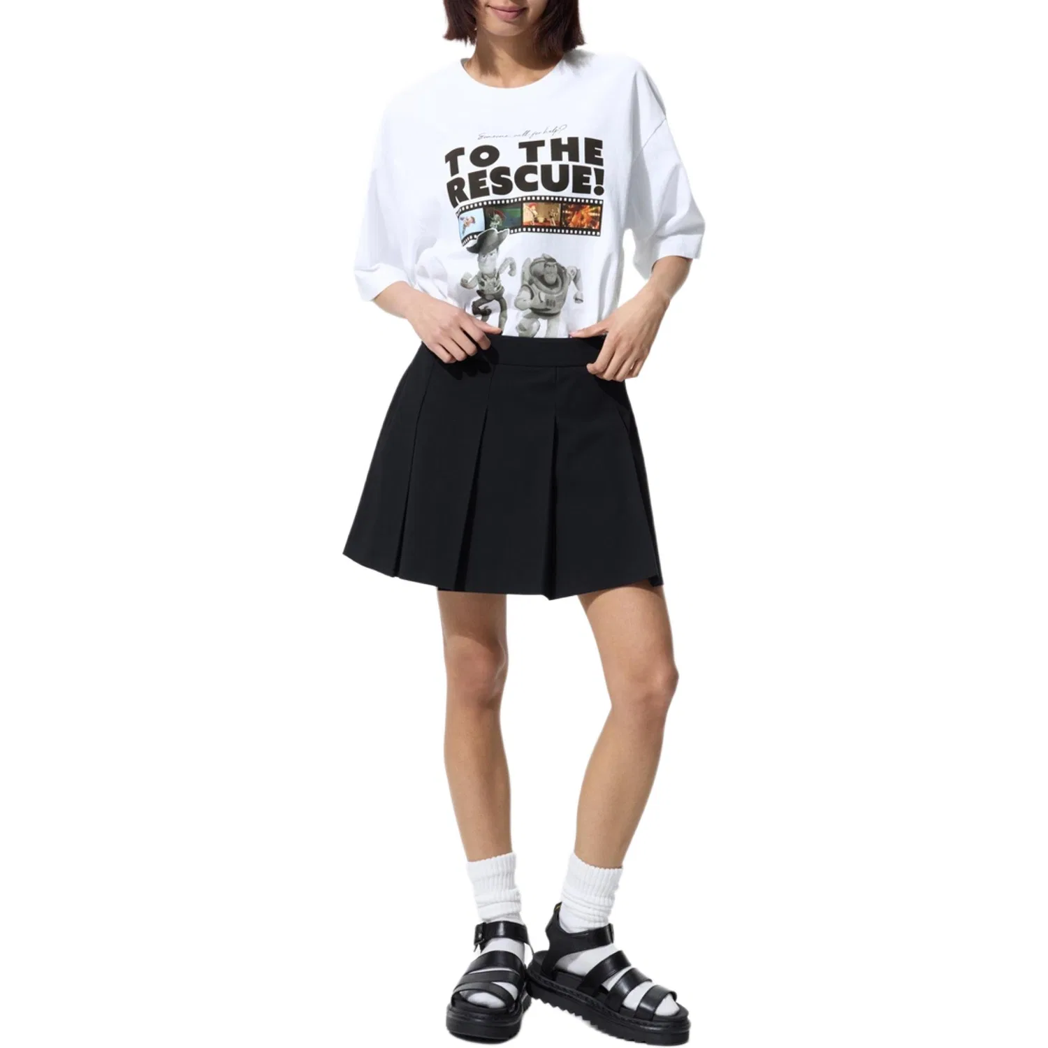 Футболка с принтом Pixar, свободный крой, UNIQLO, White — фото 4