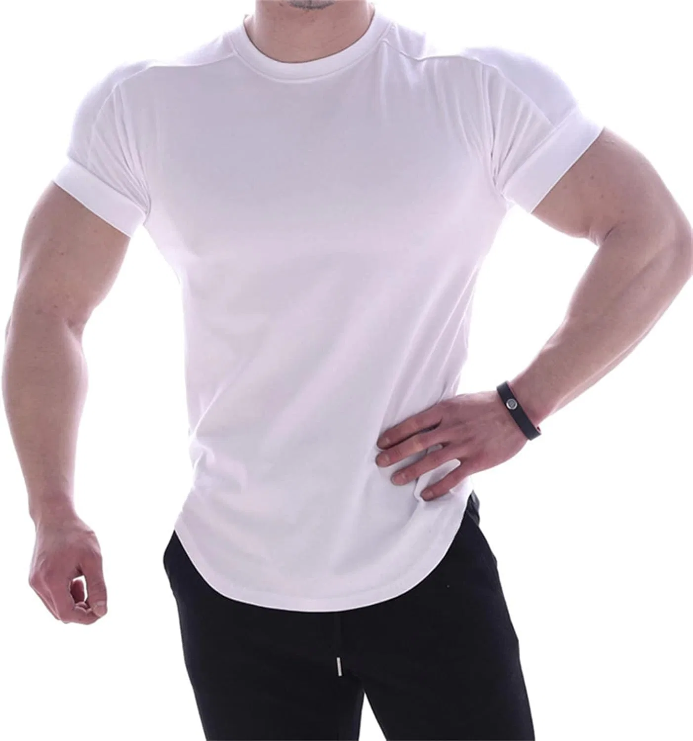 Мужская компрессионная футболка тактическая Military Stretch, White — фото 2
