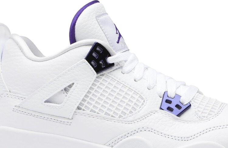 Кроссовки Air Jordan 4 Retro GS Purple Metallic, фиолетовый — фото 2