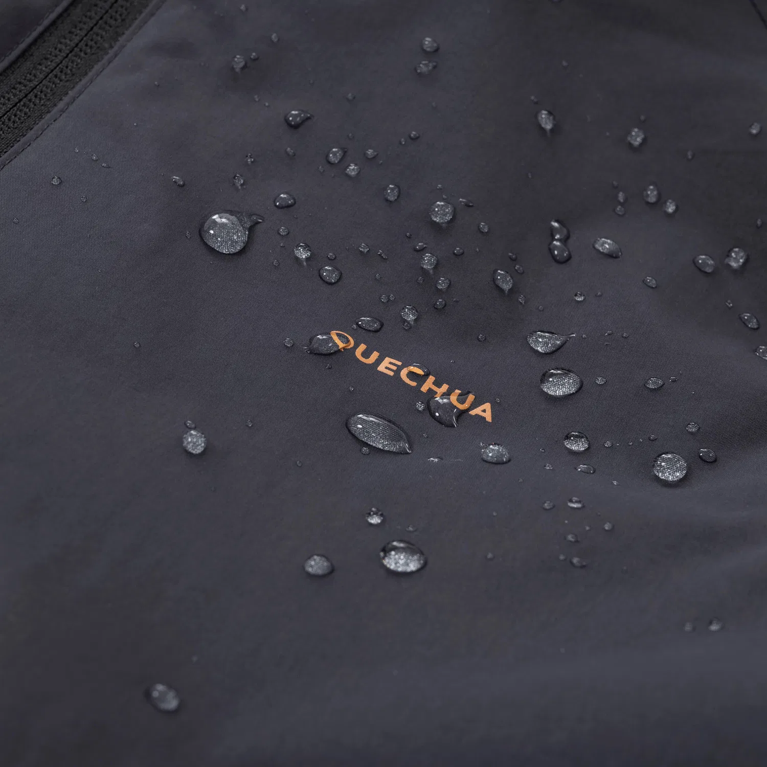 Детская водонепроницаемая куртка для походов MH500 Twin Quechua, Graphitgrau / Ocker — фото 2