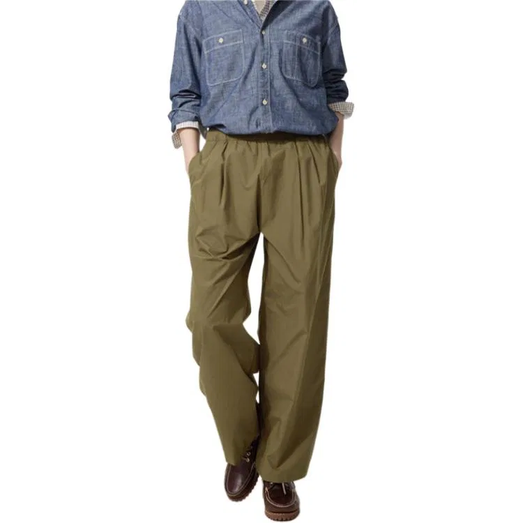 Брюки Casual Moderate Straight Fit, UNIQLO, Dark Olive