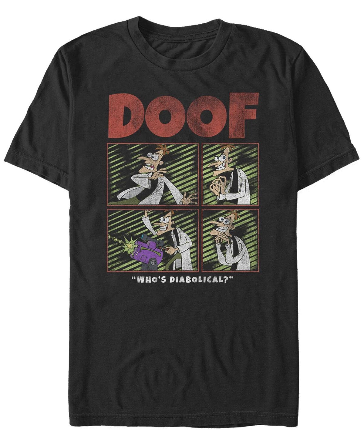 

Мужская футболка doof с круглым вырезом и короткими рукавами Fifth Sun, черный