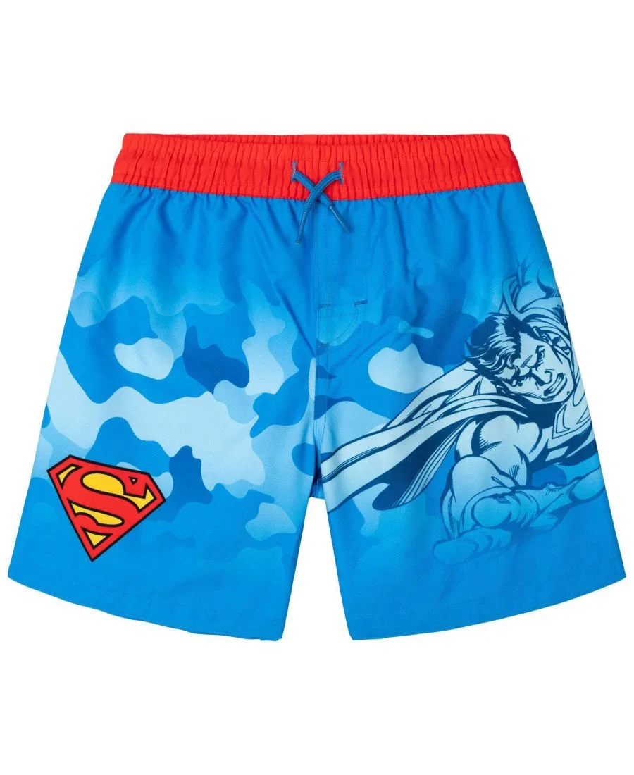 Комплект для плавания с рашгардом и плавками Superman Justice League, Superman Blue Red — фото 3