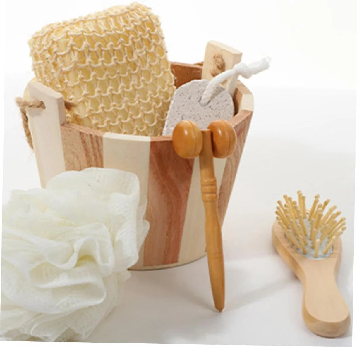 Скребок для тела с массажером для ног, Healeved, 1 шт, 15x15x12 см, Beige — фото 2