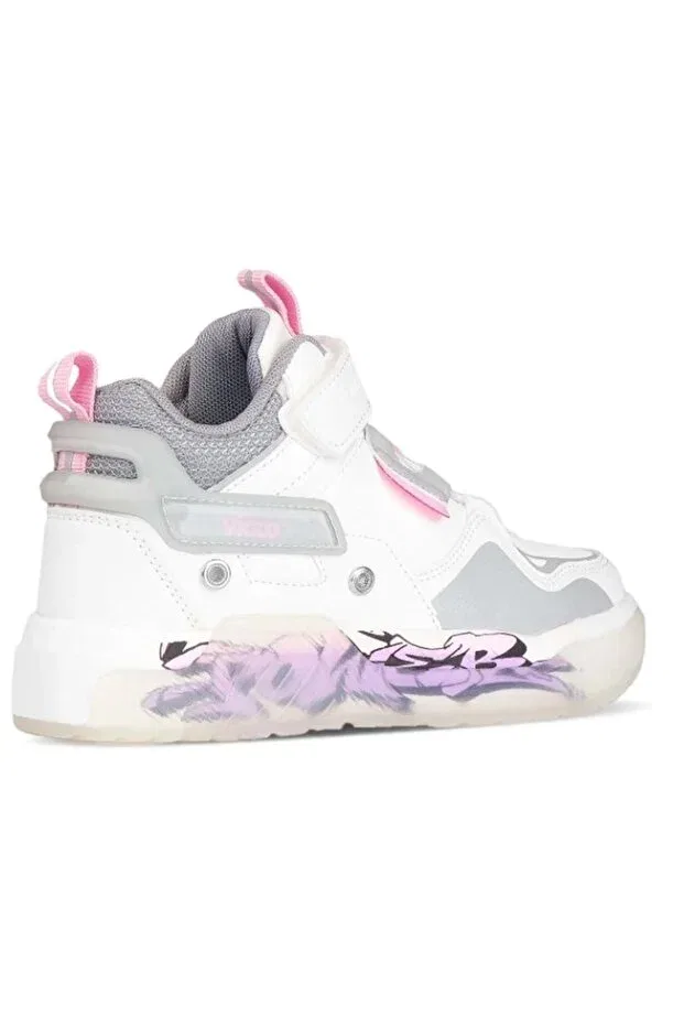 Детские ботинки для девочек на плоской подошве Martis light girl preschool white boots Vicco, White — фото 4
