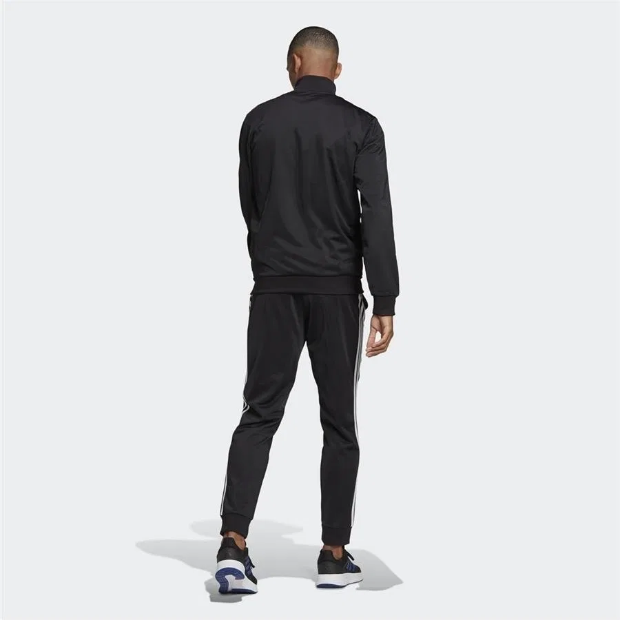 Спортивный костюм с высоким воротником и тремя полосами adidas, Черный — фото 2