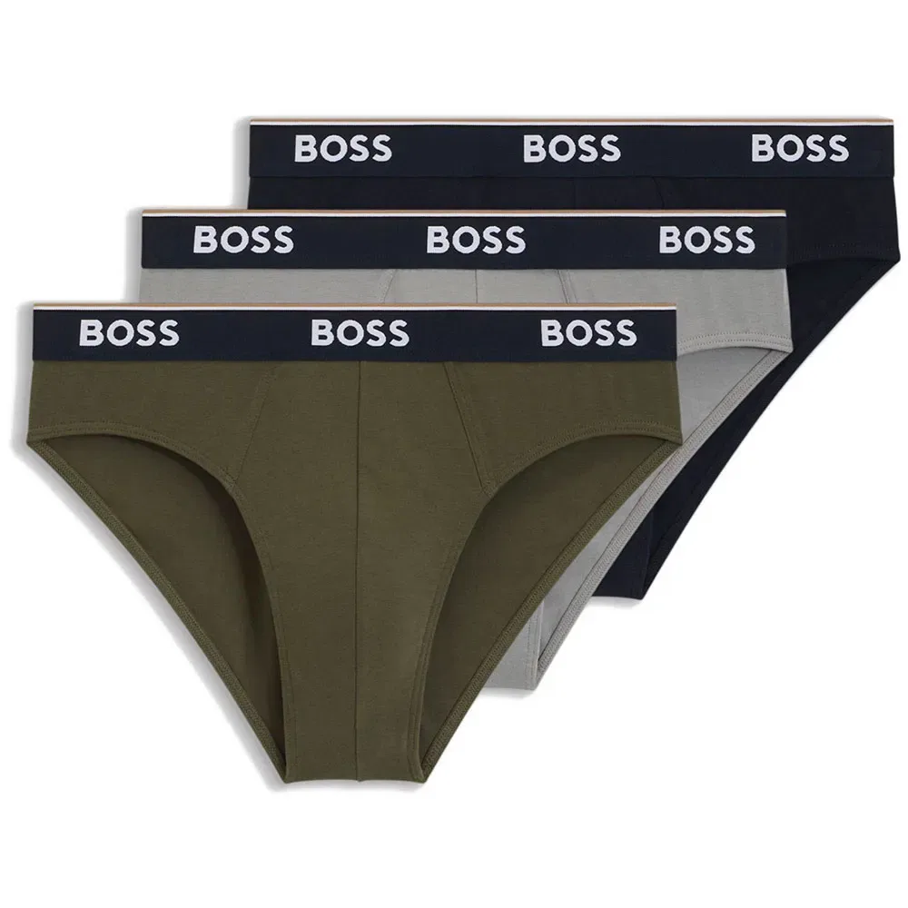 Мужские трусы-слипы с повторяющимся логотипом BOSS Power Brief BOSS, Multicolor