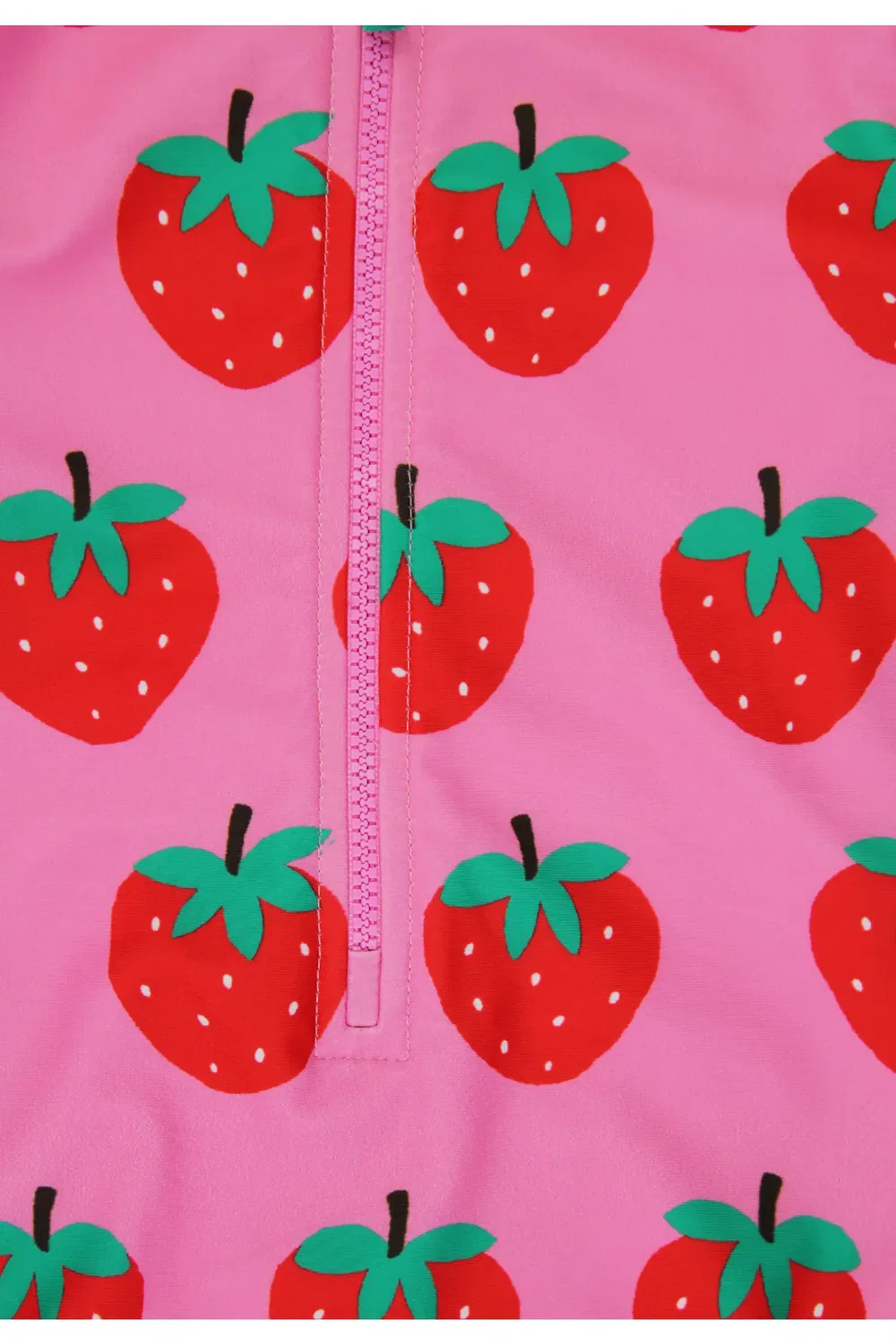 Детский купальник с длинным рукавом с принтом Strawberry Toby Tiger, Pink — фото 2