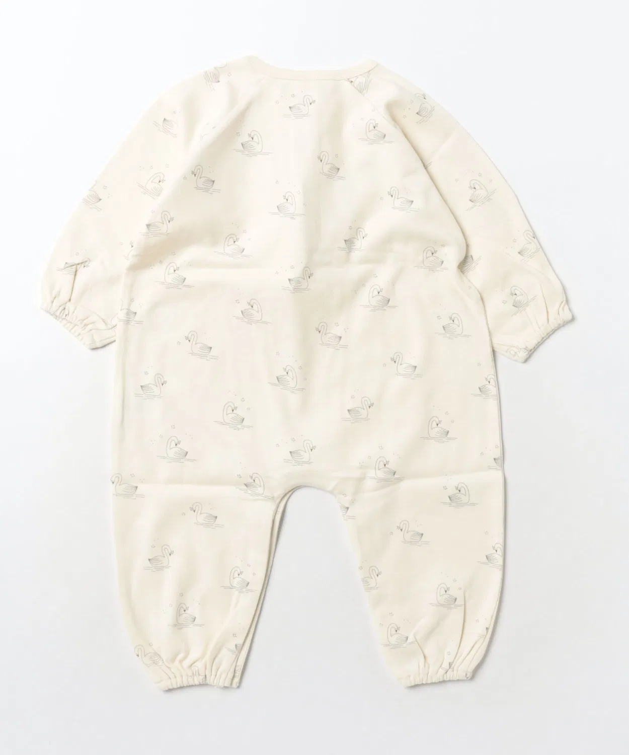 Детский комбинезон-боди с длинным рукавомHenley Bubble Jumpsuit Quincy Mae, Ivory — фото 2